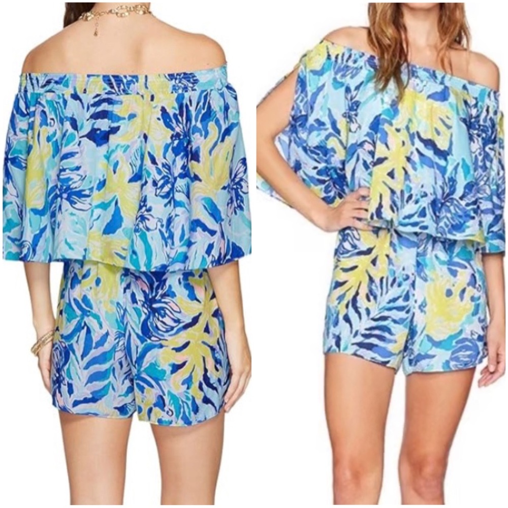 Lilly Pulitzer Arbelle Off-the-shoulder Romper